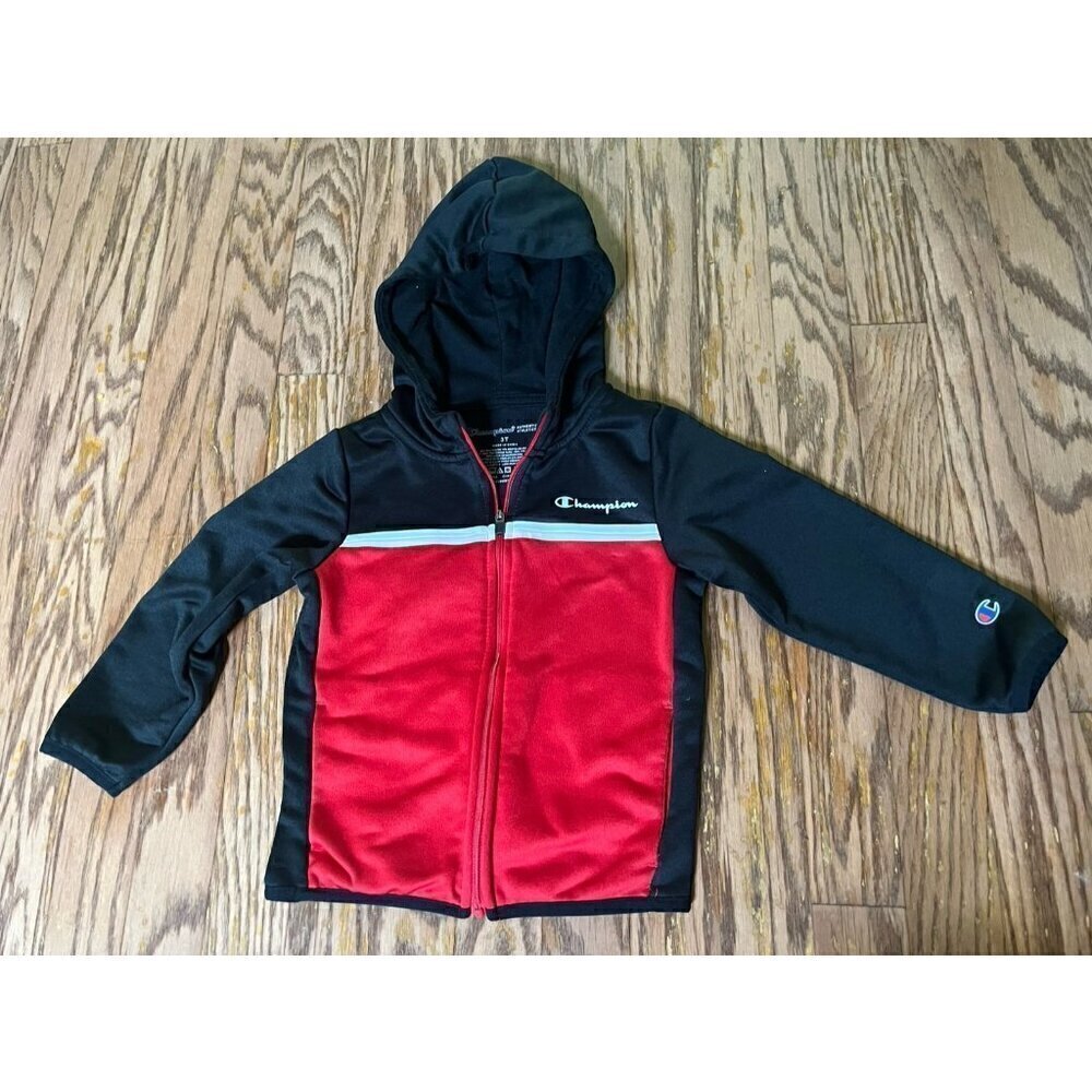 Boys Champion Zip Up Sweater Hooded 3T
